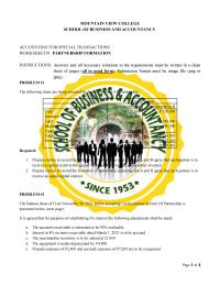 1 PARTNERSHIP FORMATIONINSTRUCTIONS