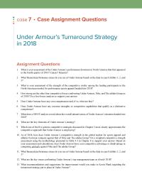 Underarmour Case 7 Questions