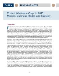Costco Wholesale Case 4