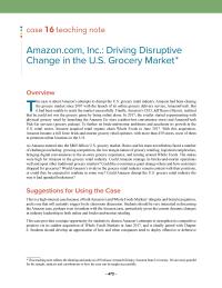 Case 16 Amazon Teaching Notes