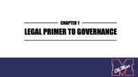 CHAPTER 1 LEGAL PRIMER TO GOVERNANCE