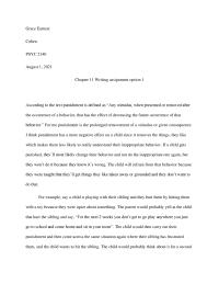 Chapter 11 Writing assignment option 1