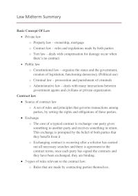 Law Midterm Summary