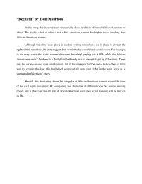 “Recitatif” by Toni Morrison