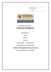 Emotional Intelligence For