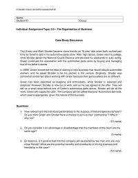 Topic 3.0 assignment – The Organisation of Business