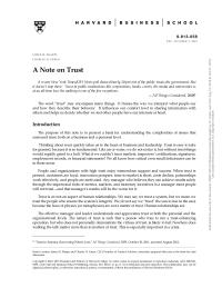 A Note On Trust