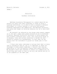 Human Behavior Reflection