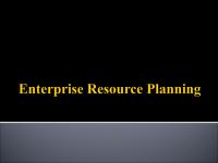Enterprise Resource Planning (Erp)