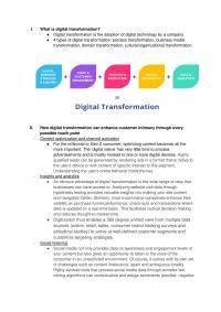 Digital transformation