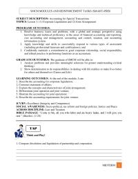 Special Transactions