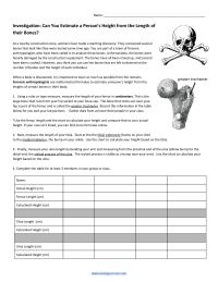 Blank investigation estimate a persons height