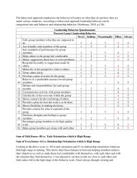 Leadership Behavior Questionaire