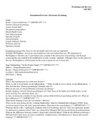 Psychology and the Law