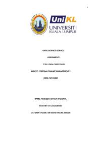 Assignment credit card