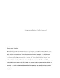 Entrepreneurial business plan development 3