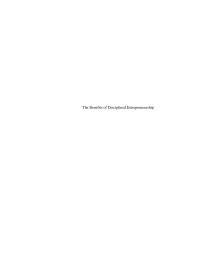 The Benefits of Disciplined Entrepreneurship