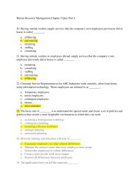 Human Resource Management Chapter 5 Quiz Part 420