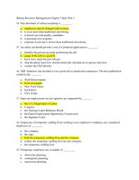 Human Resource Management Chapter 5 Quiz Part 314