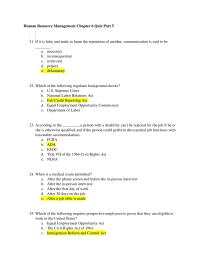 Human Resource Management Chapter 6 Quiz Part 5