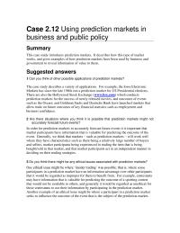 Using prediction markets in business and public policy