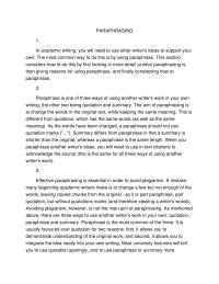 Paraphrasing