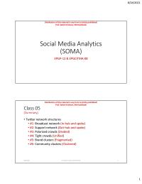 Social Media Analytics (SOMA)