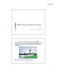 M&A Process & Deal Structuring