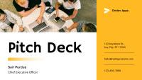 Yellow professional gradient app development pitch deck presentation