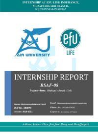 Internship Report INTERNSHIP AT