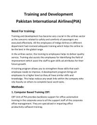 Training and Development Pakistan International Airlines