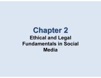 Ethical And Legal Fundamentals In Social Media