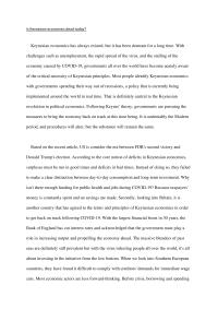 Macroeconomics Is Keynesian