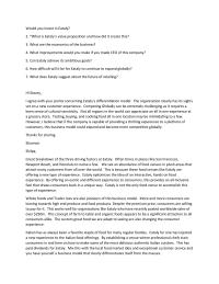 Assignment Would you invest in