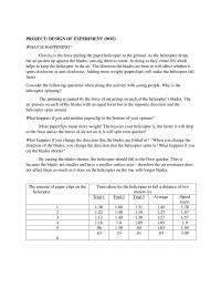DESIGN OF EXPERIMENT (DOE