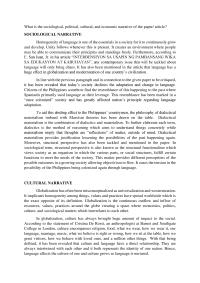 SOCIOLOGICAL NARRATIVE