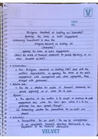 Philippine standard on Auditing 210