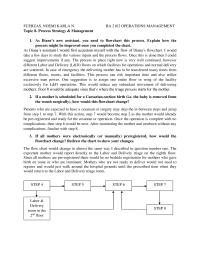 Topic 8 – process strategy and management