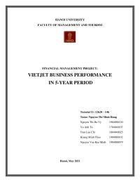 VIETJET BUSINESS PERFORMANCE  IN 5-YEAR PERIOD