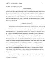 Foreign Aid Research Paper