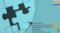 Hypothesis Tests Involving a Sample Mean or Sample Proportion