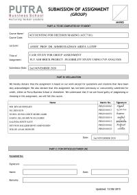 Accounting SUBMISSION OF