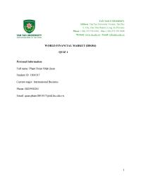 WORLD FINANCIAL MARKET (IBS304)