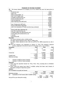 Problems on income statemen 1