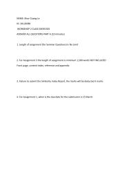 WORKSHOP 2 CLASS EXERCISES