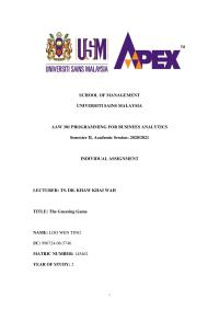 Indivudual assignment