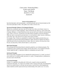 Course name-professional ethics