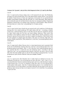 Case Study Compare the dynamics