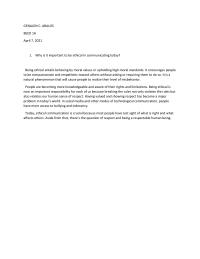 Ethical communication