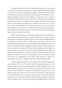 The Goods and Services Tax